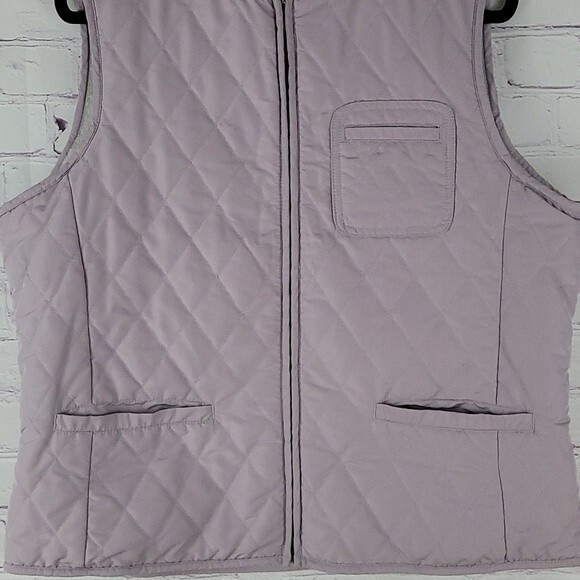 Eddie Bauer Purple Quilt Pattern Vest With Zipper Closure. Size Extra Large. - Picture 4 of 10